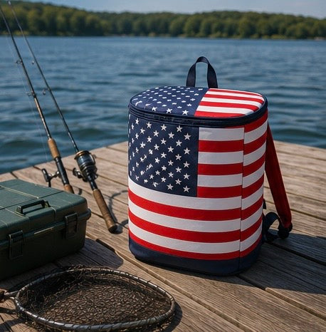 American Flag Backpack Cooler