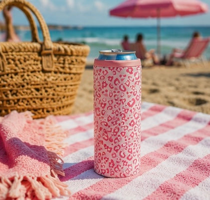 Pink Leopard Hard Cooling Can