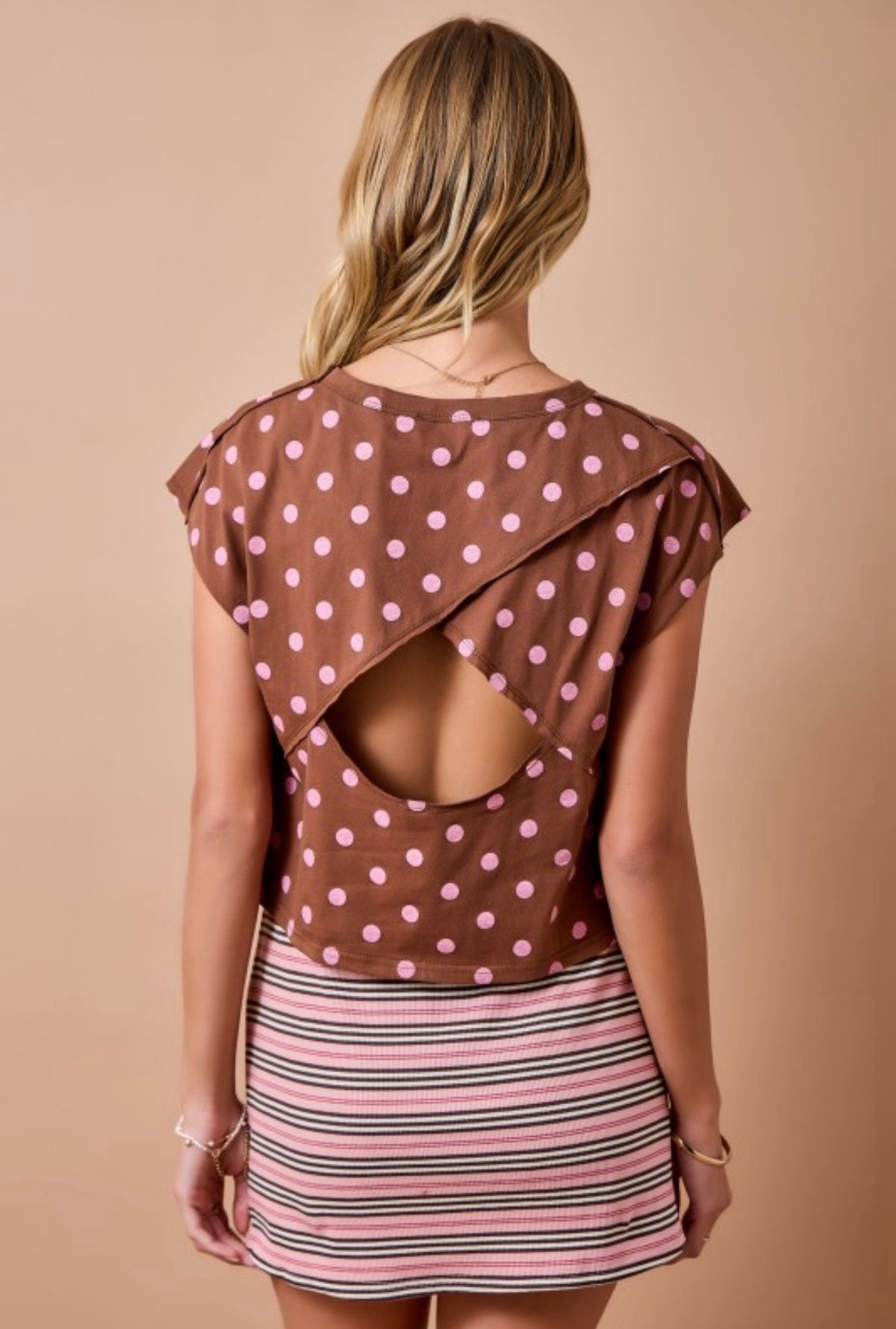 Polka Dot Workout Lounge Top