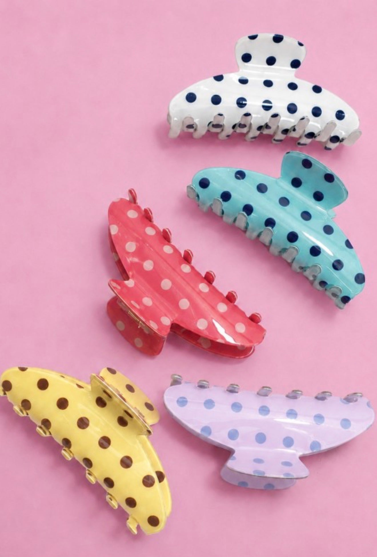 Retro Polka Dot Claw Clip