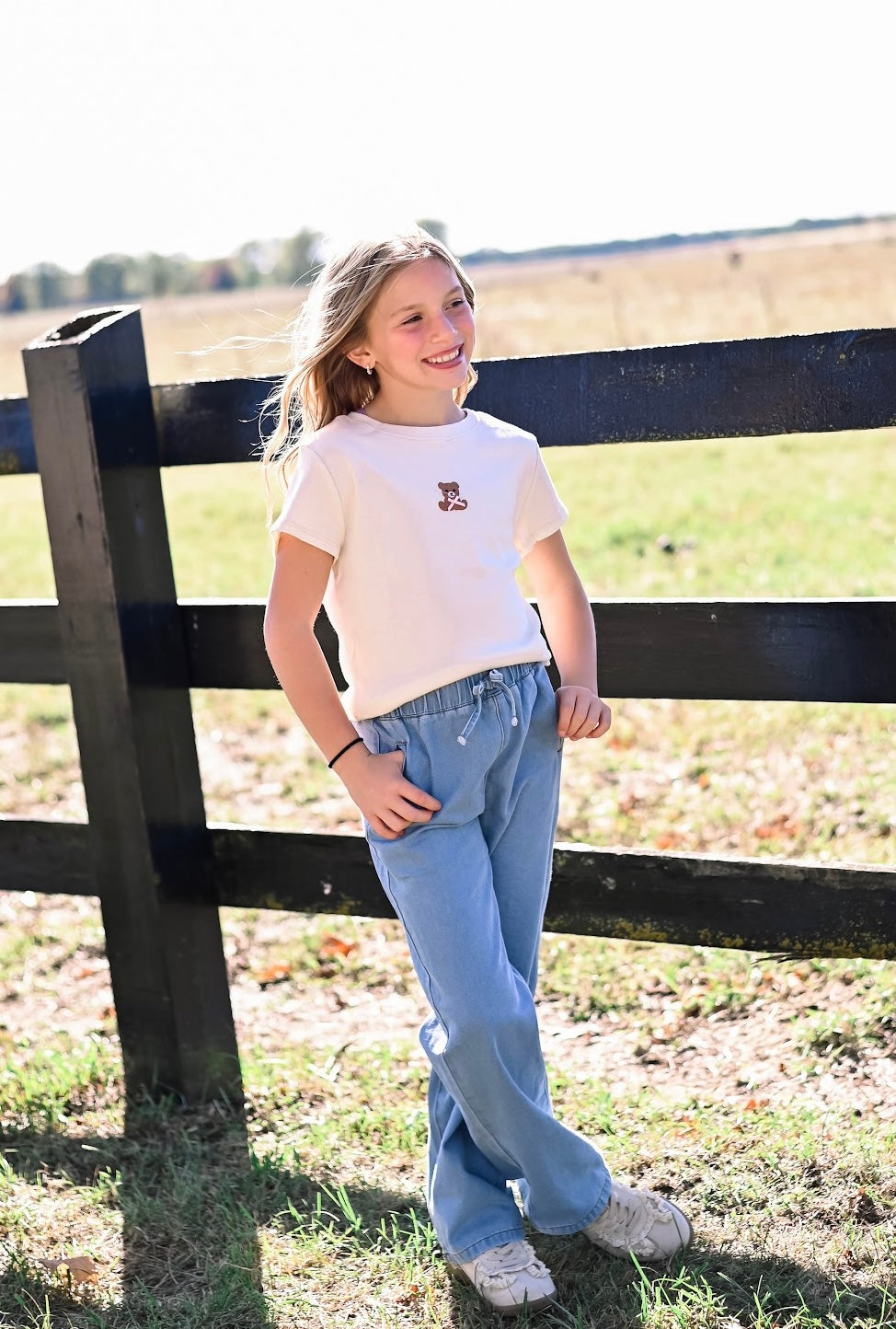 3 Cowboy Boots Embroidery Baby Tee