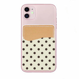 Cream Polka Dot Phone Pocket