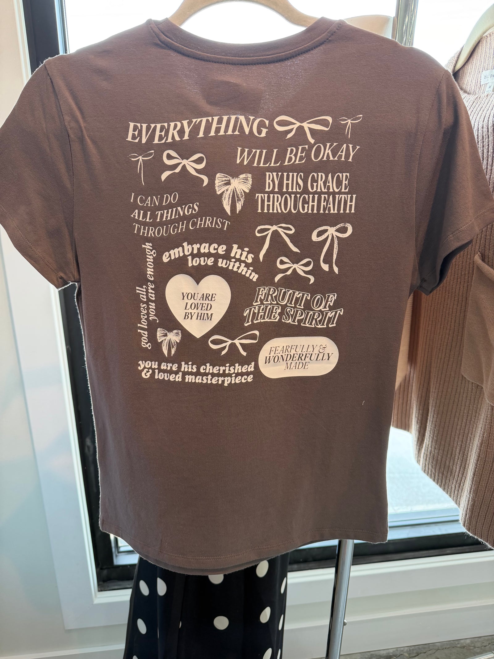Girls Grey Bow TShirt
