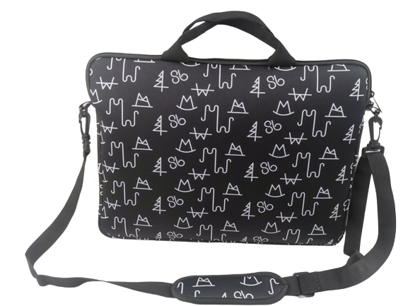 Black Brand Laptop Shoulder Bag