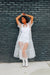 White Swiss Dot Organza Tunic Dress