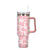 Pink Cowhide Tumbler with Handle