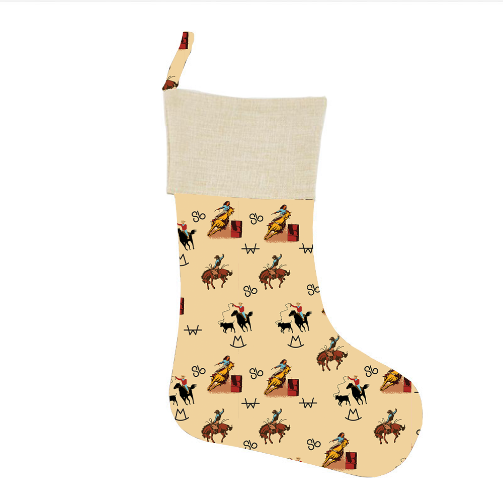 Vintage Cowboy Christmas Stocking