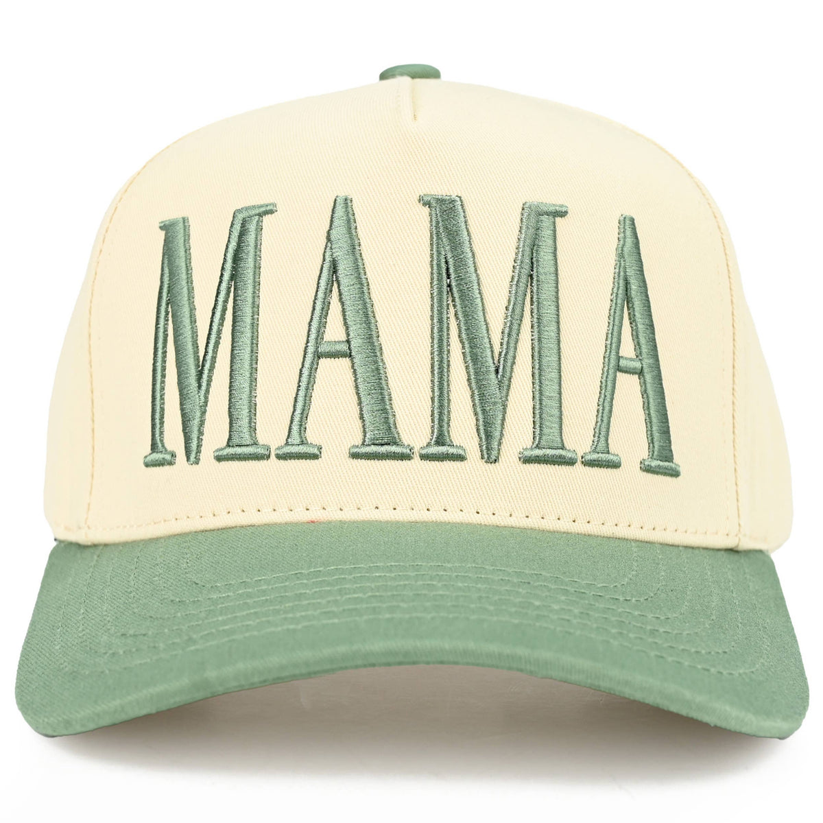 C.C MAMA Letter embroidered Snapback Trucker Hat: Navy