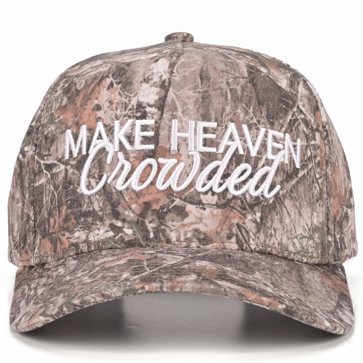 C.C MAKE HEAVEN CROWDED Letter Embroidered Trucker Hat: DKM