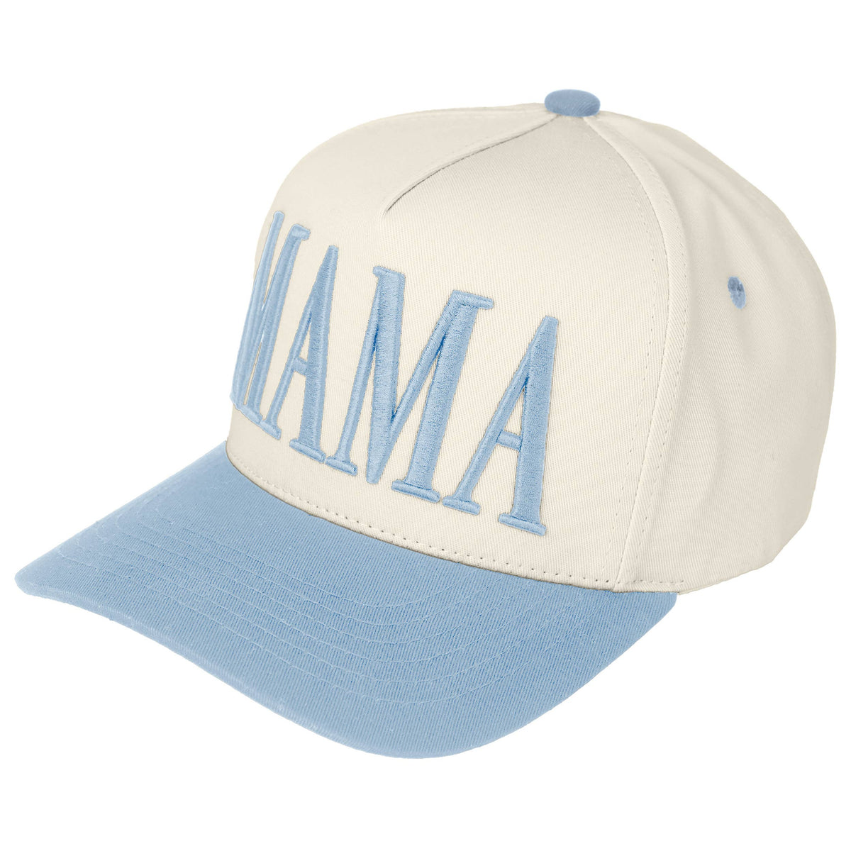 C.C MAMA Letter embroidered Snapback Trucker Hat: Navy