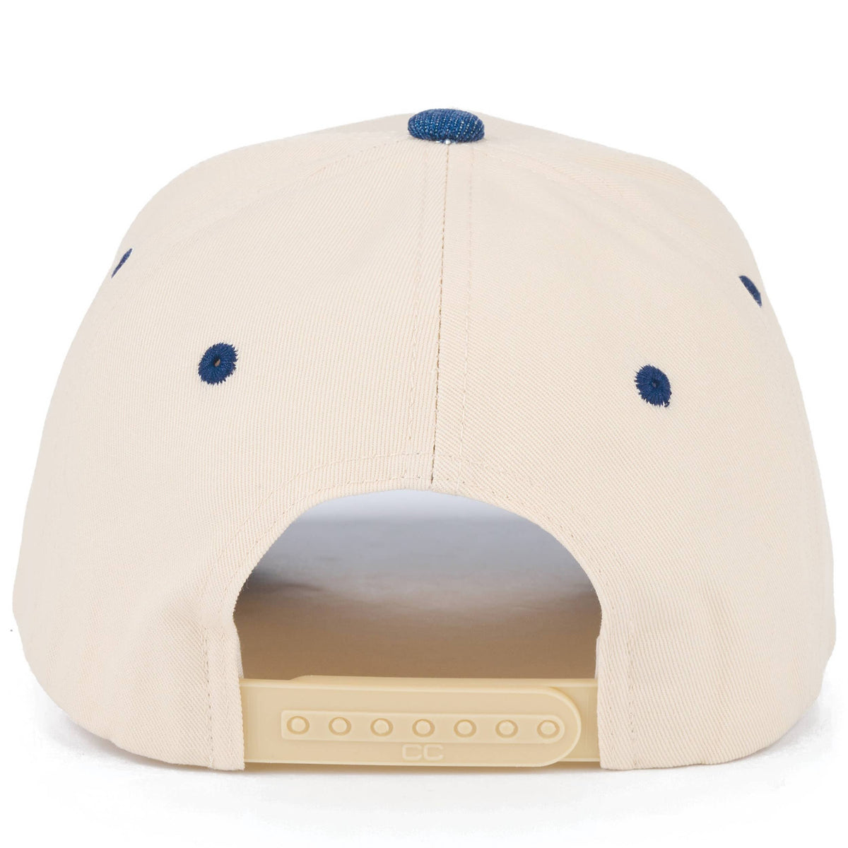 C.C USA Letter with Icon Embroidered on Two Tone Trucker Hat: Dark Denim