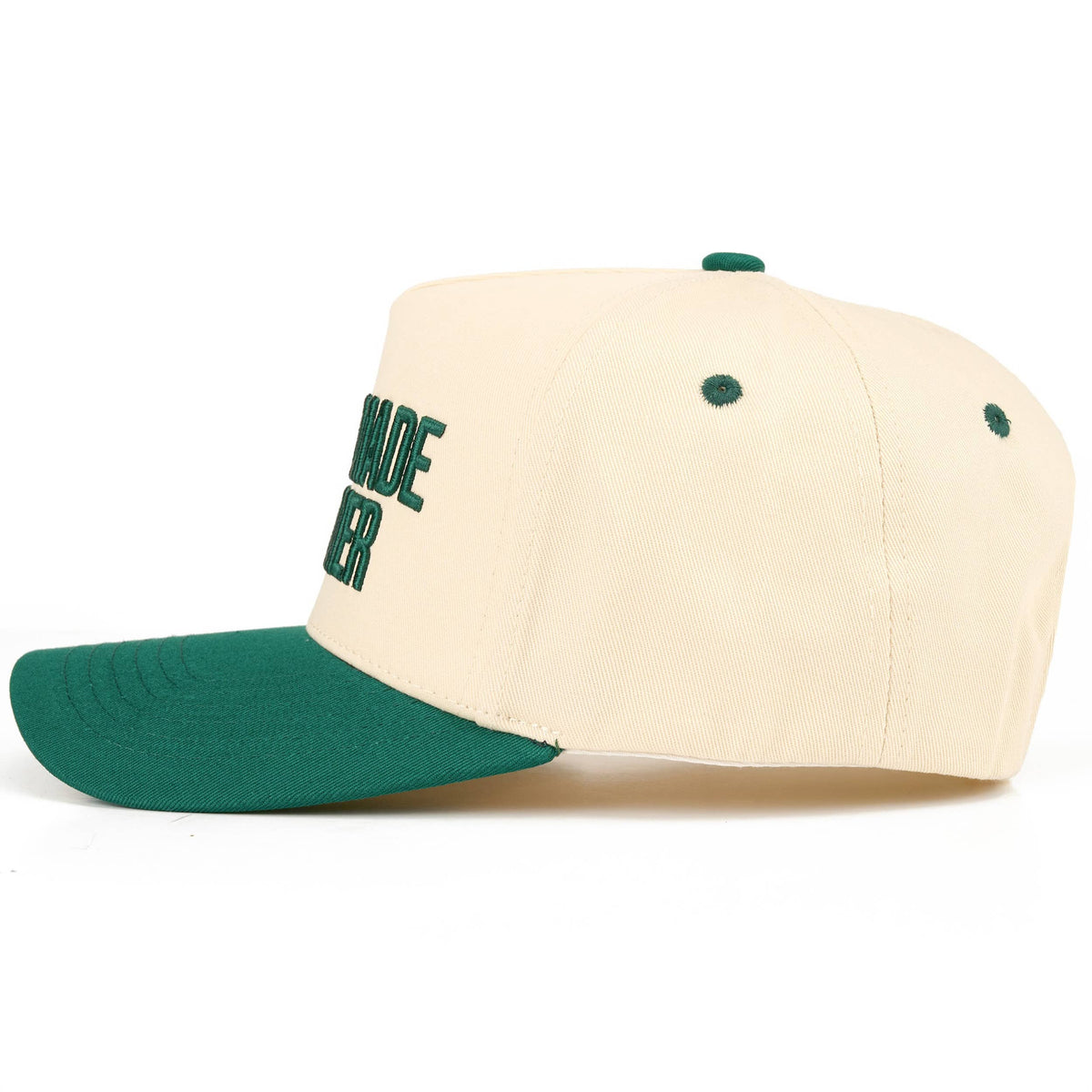 C.C SO GOD MADE A FARMER Letter Two Tone Trucker Hat: Dark Green