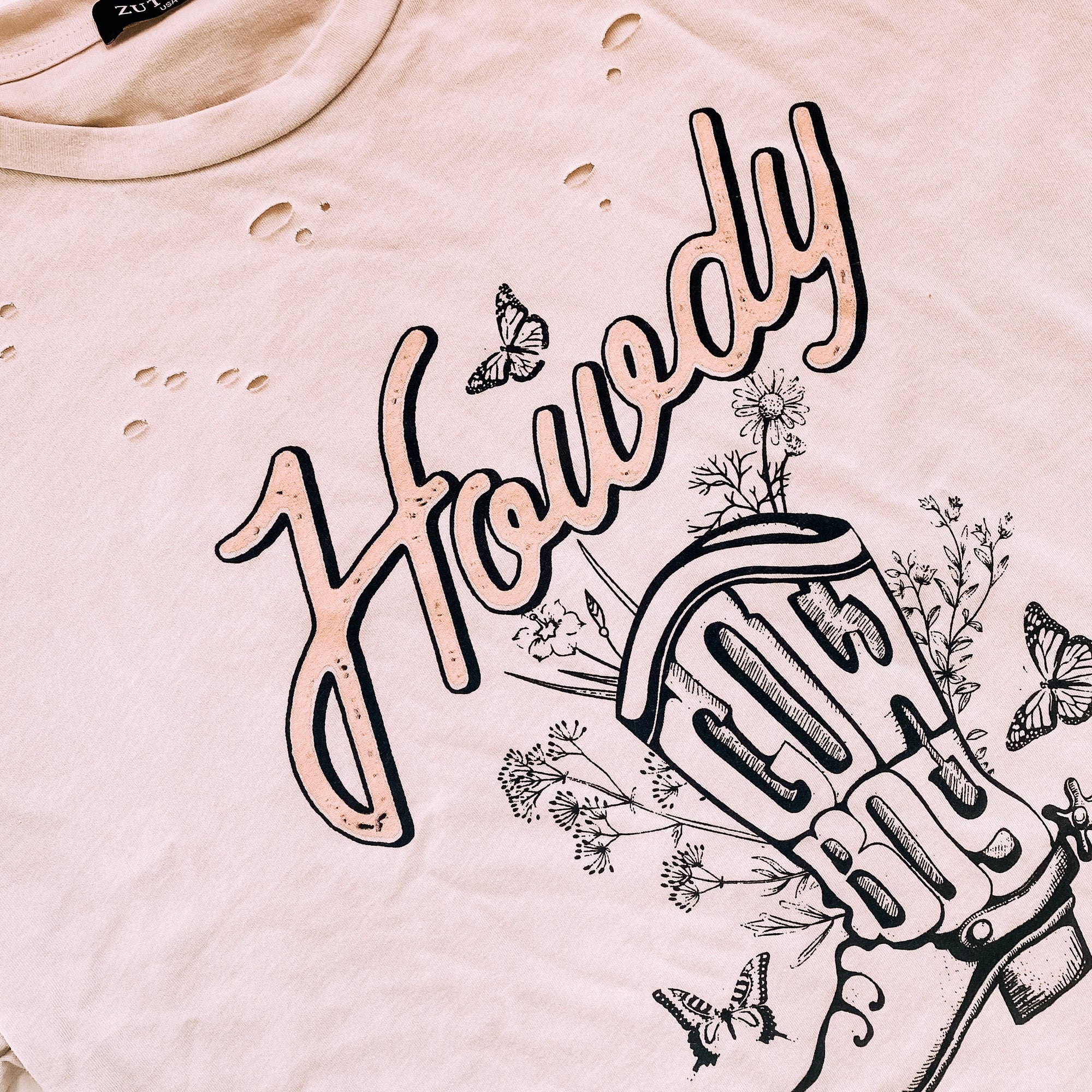 Howdy Cowboy Graphic Tee - Front Porch Boutique