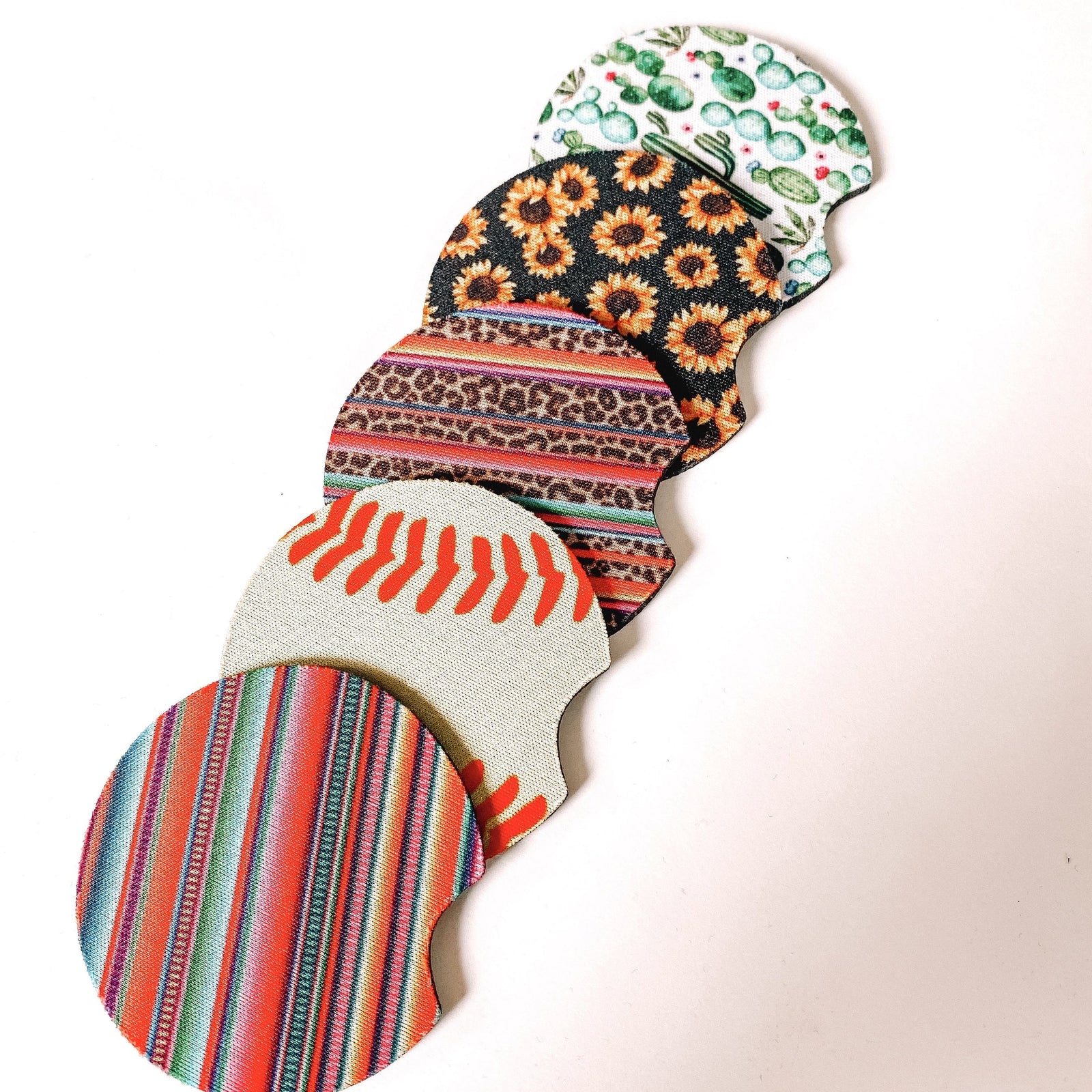 Sunflower Car Coasters 2-Pack