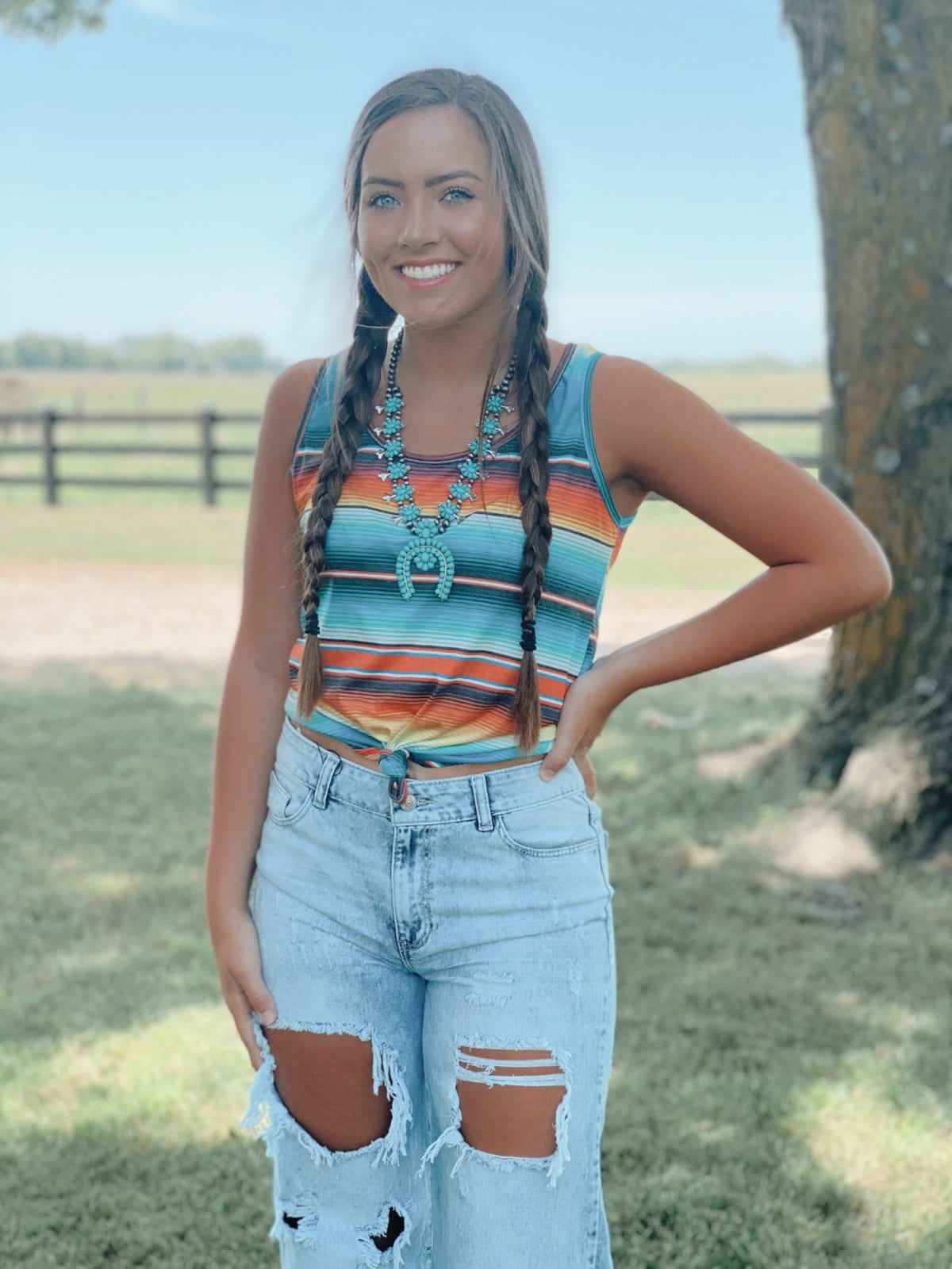 Serape Stripe Tank Top